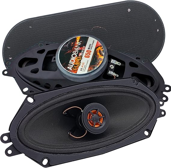 Audiobank AB410S 4x10 Inches 650 Watt Max Power 2-Way Car Audio Stereo Coaxial Speaker (1 Pair) - 2 Speakers
