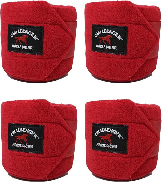 Horse Equine Tack Set of 4 Soft Fleece Grooming Leg Polo Wraps 95TS01