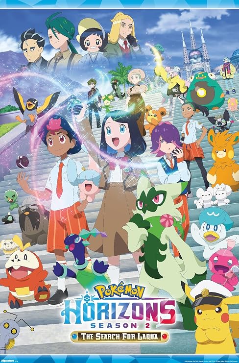 Pokemon Horizons: Season 2 - Key Art Wall Poster, 34L" x 22.4W", Unframed Version