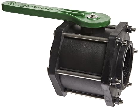 Green Leaf V300FP Polypropylene Bolted Ball Valve, Full Port, 3" NPT Female