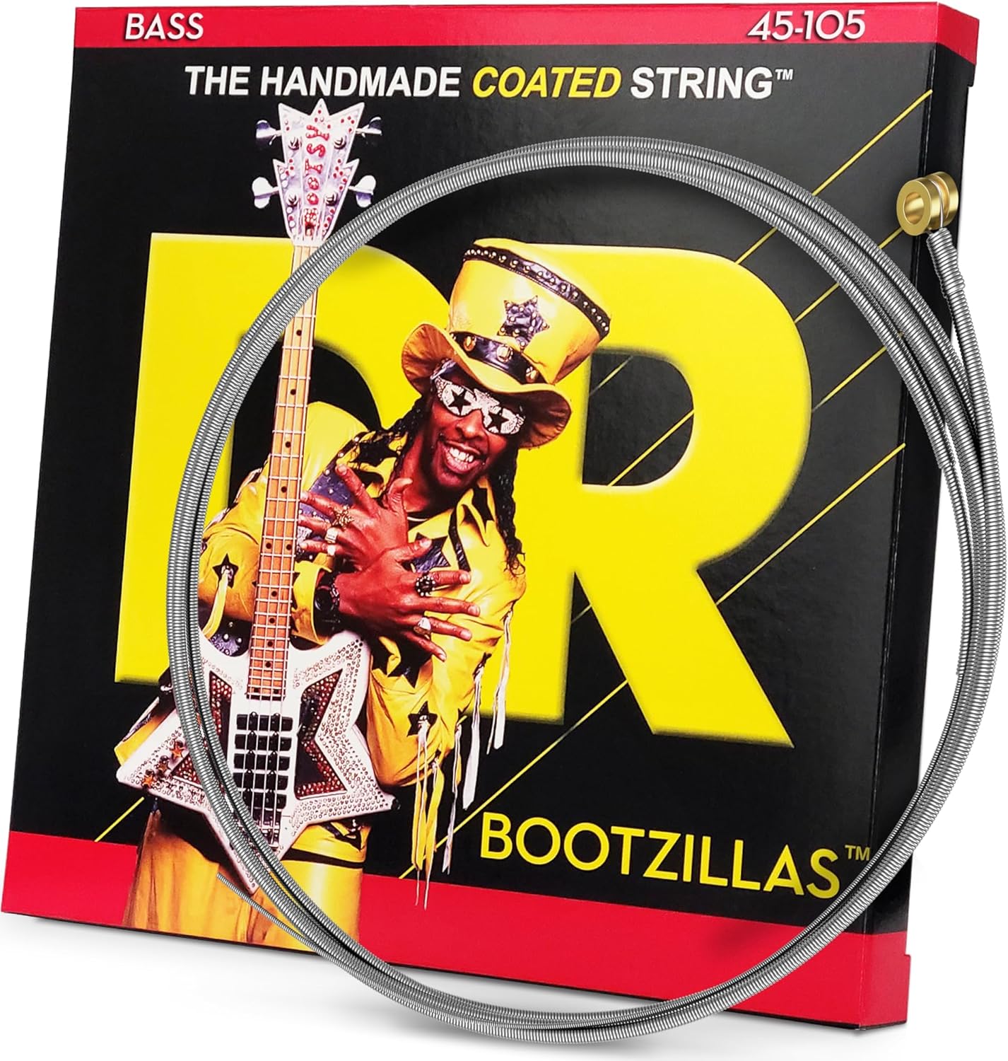 DR Strings Bass Strings, Bootzillas - Bootsy Collins Signature Coated, 45-105