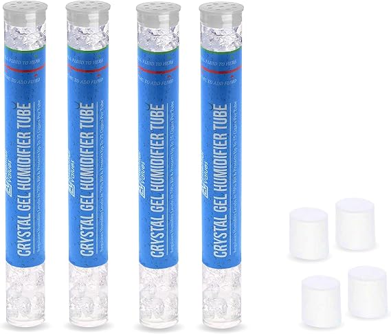 4 Pack Humidor Humidifier Tubes - Keeps Humidity at 70% with PG Infused Gel, Best Value Each Tube Protects up to 25 Cigars by Essential Values