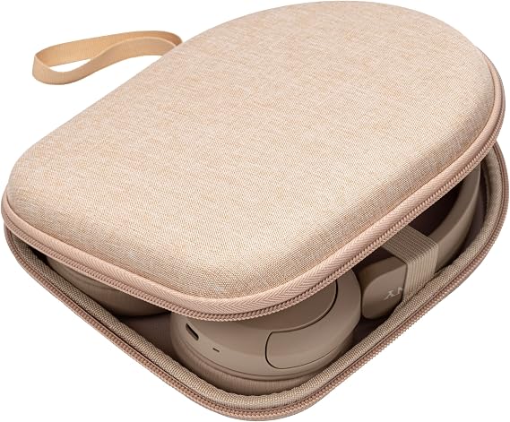 Ginsco Case Compatible with JBL Tune 510BT/520BT/500BT with Sony WH-CH520/510, Ultra-Slim Hard Shell Headphone Case for On Ear Headphones (Beige)