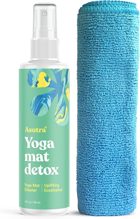 ASUTRA Yoga Mat Cleaner Spray (Uplifting Eucalyptus), 4 fl oz