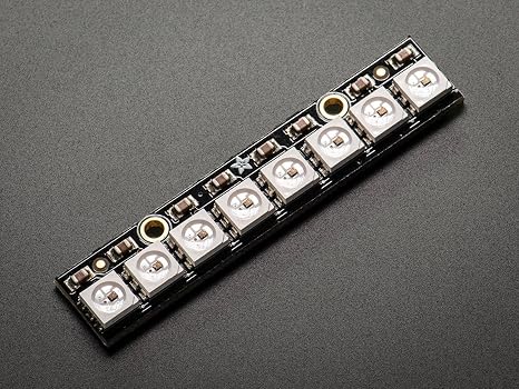 Adafruit NeoPixel Stick for Arduino- 8 x WS2812 5050 RGB LED with Integrated Drivers