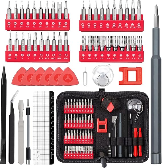EasyTime Game Console Screwdriver Set: PS5 Beginners Repair Tool Kit for SSD Upgrade and Case Replacement - Controller Shell Remover for Daulsense Xbox Switch Handheld Console