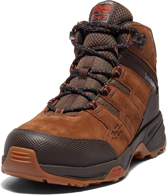 Timberland PRO Men's Switchback LT 6 Inch Steel Safety Toe Industrial Hiker Work Boot, Brown/Gum-2024 NEW, 11.5W