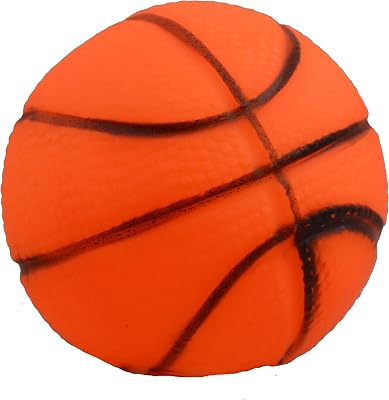Dog Vinyl Squeak Toy, Vinyl Basketball, 3-Inch