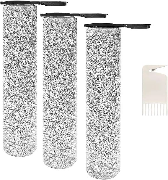 Replacement Brush Roller Accessories Compatible with Tineco Floor ONE S7 Steam Cordless Wet Dry Vacuum, Accessories Spare Parts, 3 Roller Brushes