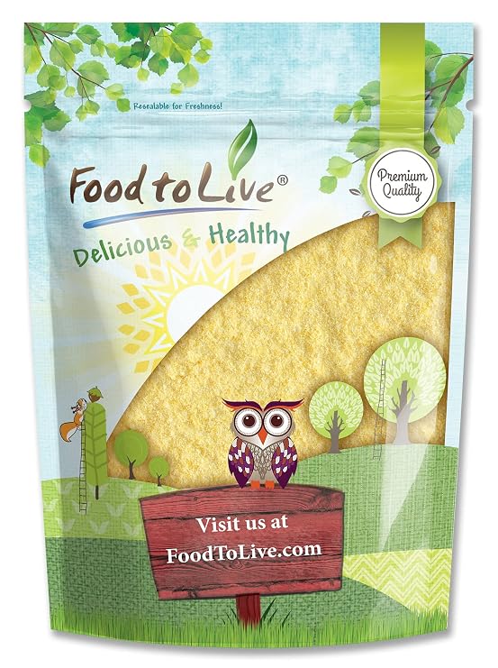 Food to Live Corn Flour, 12 Ounces - Made from Whole Grain, Finely Ground Meal, Vegan, Kosher, Bulk, Great for Cooking and Baking Cornbread, Muffins, Pancakes, Waffles and Tortillas