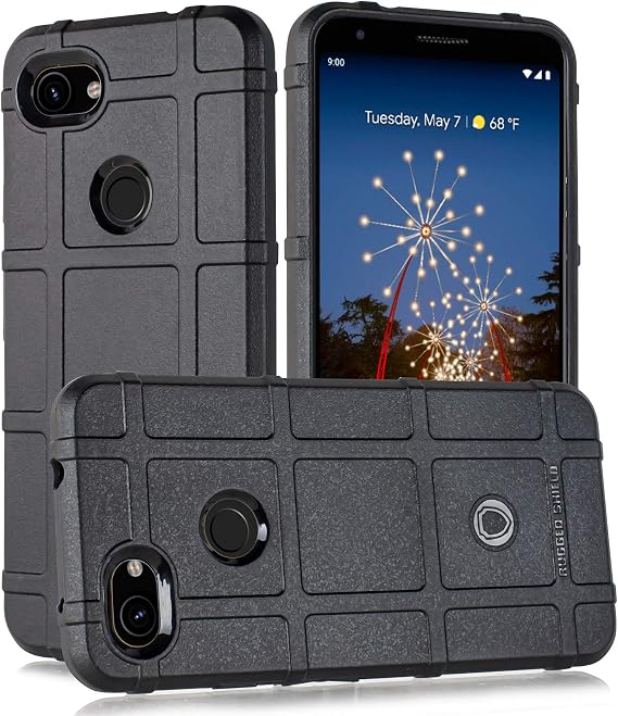 for OnePlus Seven Pro Rugged Rubber Case+Temper Glass Thick Solid Rugged Solid Armor Protective Cover Case for OnePlus 7 Pro (Black)