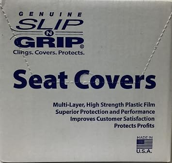 Slip-N-Grip M-FG-P9943-14 Seat Cover, Roll, Plastic, PK250, 32" x 56"< Clear