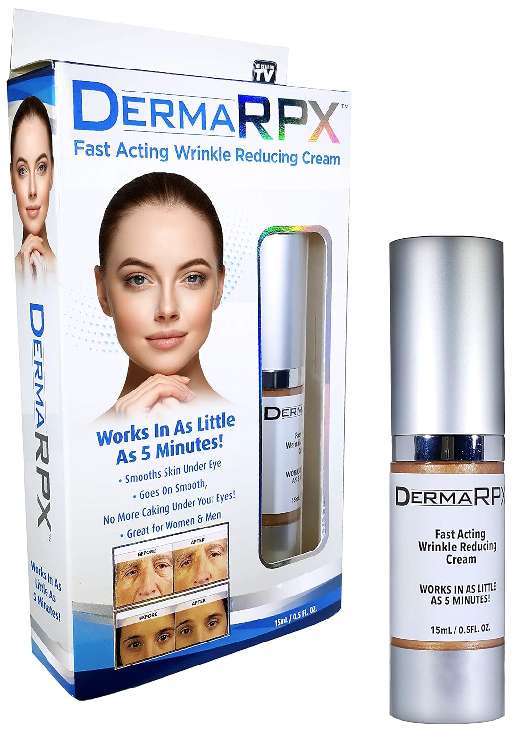 RPX with Hyaluronic Acid, 5-Minute Wrinkle and Fine Lines remover, Eye Bags Reducer Anti-aging Cream As Seen On TV