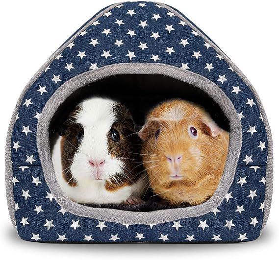 BWOGUE Guinea Pig Bed Hideout, Washable Hamster Cave for Small Animals