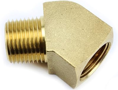 MaxLine Rapid Air 45 Degree 12 NPT Pipe Thread Brass Street Elbow Fitting 50131