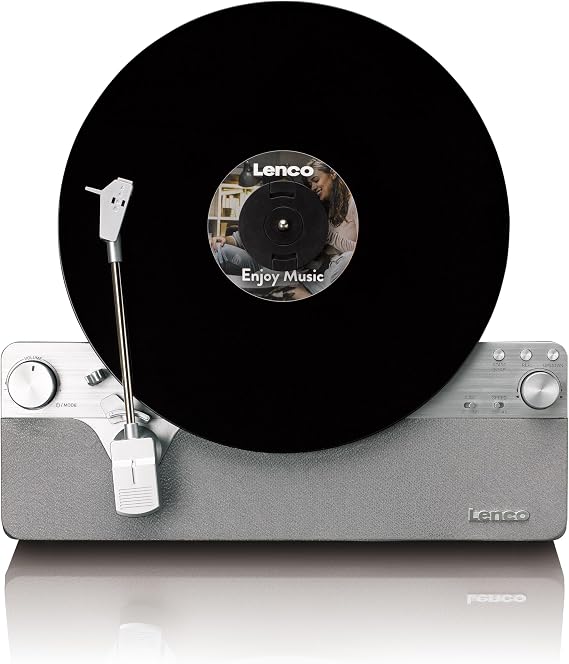 Lenco LSA-071SI – Tam otomatik dikey pikap, dahili hoparlörlü ve Bluetooth® – Gümüş