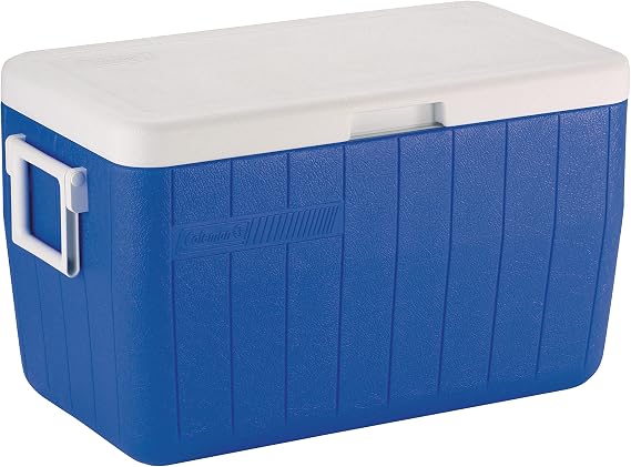 Coleman Chiller 48qt Insulated Portable Cooler with Ice Retention & Heavy-Duty Handles, Made in USA, Great for Camping, Tailgating, Parties, Sports, Concerts & More