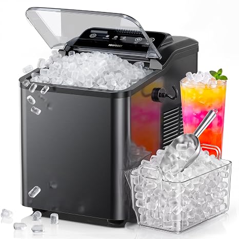 Nugget Ice Maker Countertop, Soft Chewable Pellet Ice, 35lbs/Day