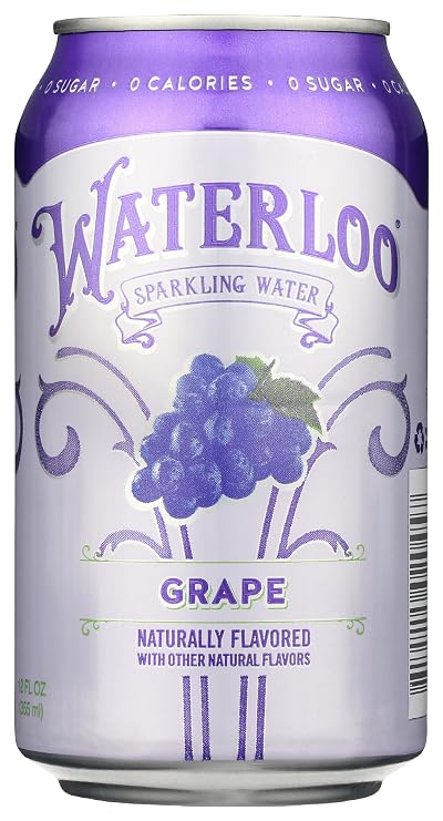 Waterloo Sparkling Water Waterloo Grape Sparkling Water, 12 Fl Oz