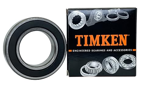 2PACK TIMKEN 6007-2RS Double Rubber Seal Bearings 35x62x14mm, Pre-Lubricated and Stable Performance and Cost Effective, Deep Groove Ball Bearings
