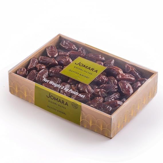 Jomara Khidri Whole Dates | 4.4 lbs | Natural Dried Dates | Healthy Snack | Natural Source of Fiber and Antioxidants | Vegan, Gluten Free, Paleo, Dairy Free