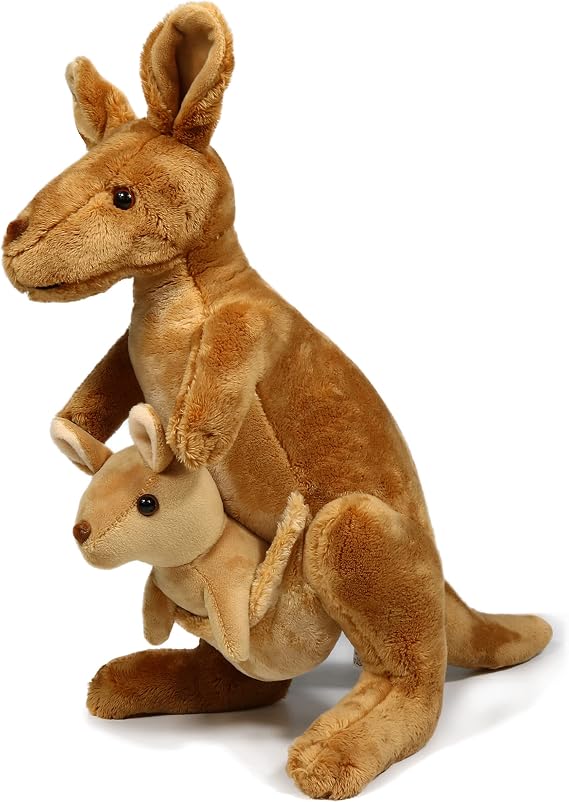 ICE KING BEAR Kangaroo Soft Toy with Removable Joey Stuffed Animal 30cm