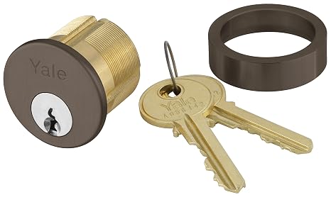 Yale 2153X1-1/8 x 613E Mortise Cylinder, para Keyway, Keyed Random, 6 Pin, 1 1/8", 613E Dark Satin Bronze Finish