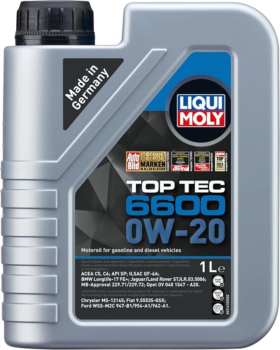 LIQUI MOLY | Top Tec 6600 0W-20 | 1L | Engine Oils | Synthetic Technology | SKU: 21410