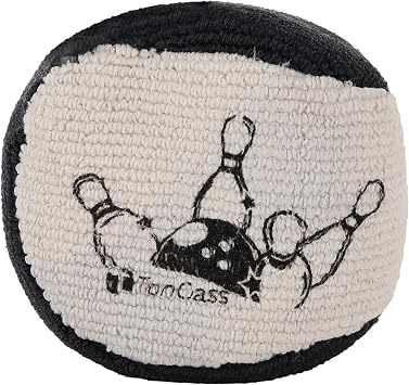 TonGass Microfiber Ultra Dry Bowling Grip Ball, Microfiber Bowling Grip Bags, Bowlings Powder Bag for Hands Use - Black & Grey