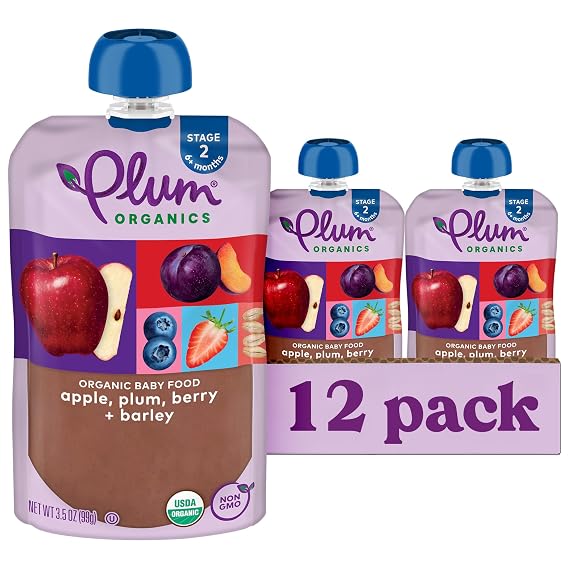 Plum Organics 6+ Months Baby Food - Apple, Plum, Berry, Barley