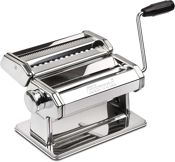 Girmi IM90 Pasta Machine 9 Settings Aluminium Rollers 15 cm 3 Types of Pasta Stainless Steel Housing