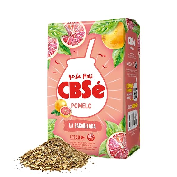 CBSe Yerba Mate Pomelo (Grapefruit) Loose Leaf Flavored Yerba Mate Tea, 500 g (1.1 lb), Naturally Caffeinated, GlutenFree
