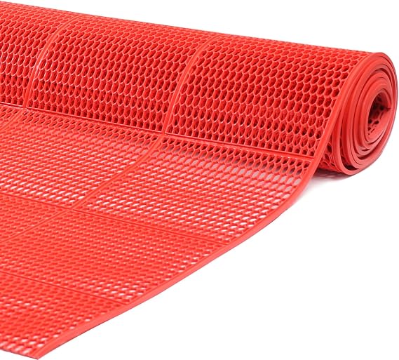 Non Slip Drainage Flooring Mat, 3 x10 Ft 0.22'' Thick Pool Flooring Mat, PVC,Commercial Kitchen Mat, Ideal Entry Way Doormat for Home,Pools,Bathroom,Garden,Kitchen,Indoor Outdoor,Wet Area