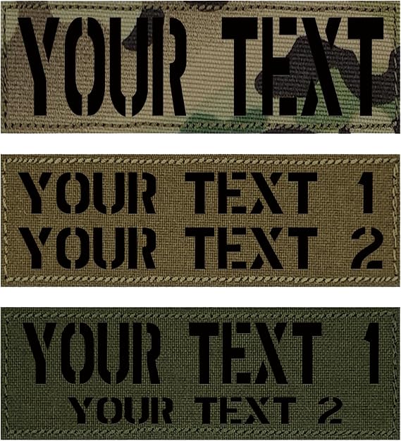 Custom Name Tape, IR Infrared Reflective Patch with Hook and Loop
