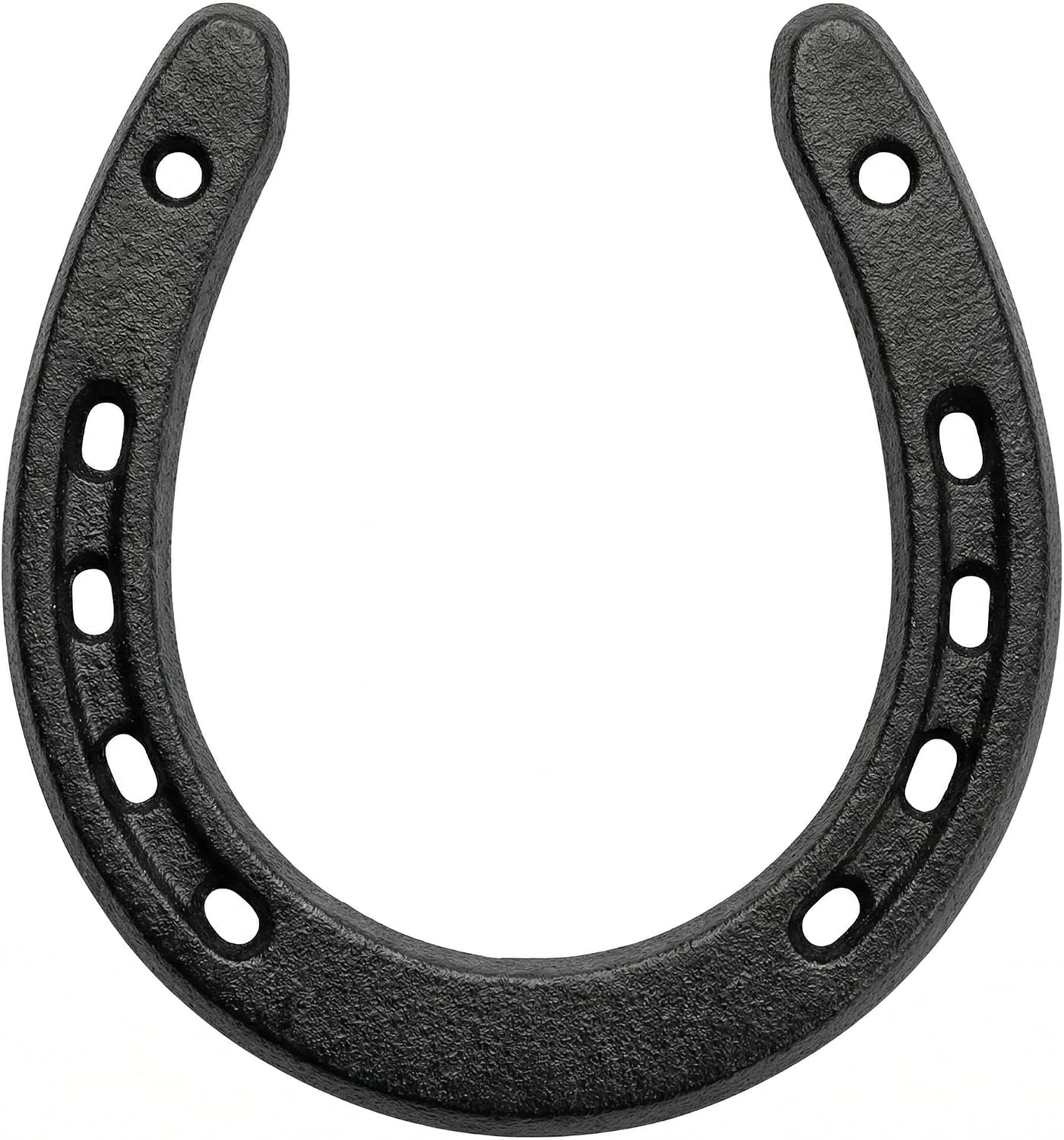 Xevtrak Decorative Cast Iron Horseshoe, Rustic Black Finsh, Good Luck Charm for Doors, Wedding Horseshoe Gift, House and Farmhouse Decor, 11 x 11.5cm, Authentic Talisman with Antique Appearance 1pcs