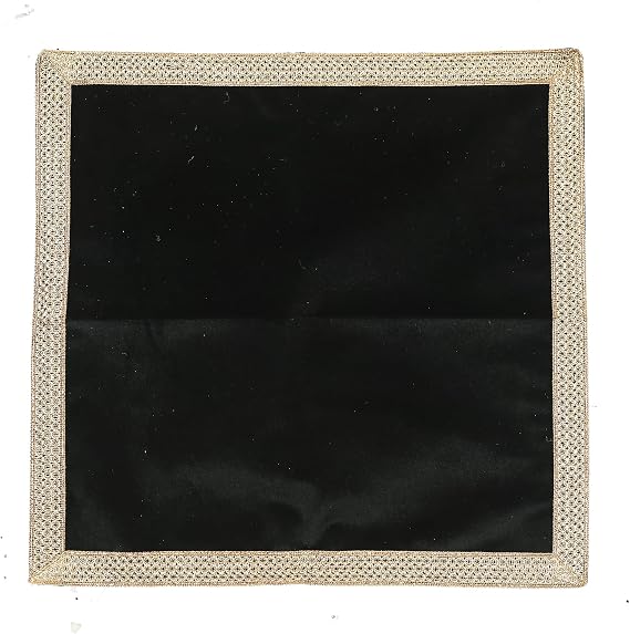Indian Consigners Small Solid Color Velvet Cloth for Multipurpose Use (Black), ICV1818