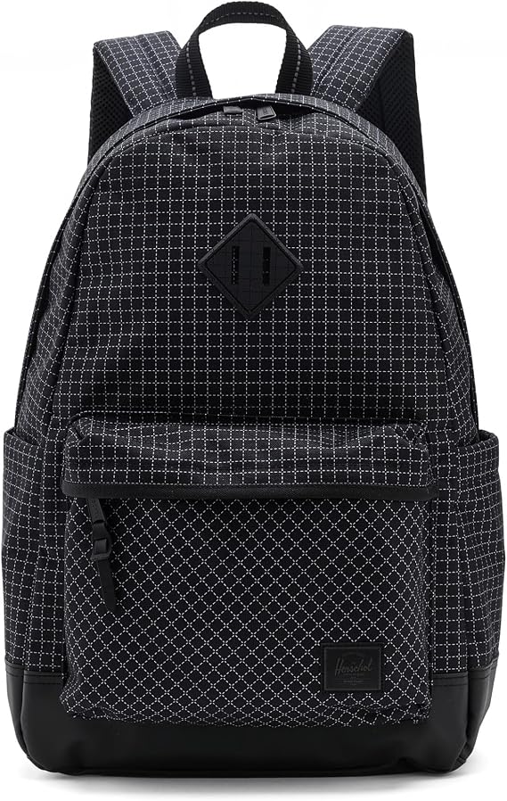 Herschel Unisex Heritage Backpack Grid Black/Black Heritage Backpack