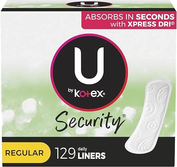 U by Kotex Lightdays Panty Liners, Regular, 129 Count