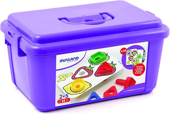 Miniland Educational - Activity Nuts and Bolts School Game Set for Kids