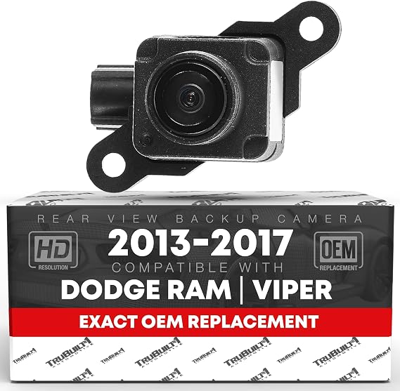 Rear View Backup Camera - Compatible with 2013-2015 Dodge Ram 1500, 13-15 Ram 2500, 13-15 Ram 3500, 13-17 Dodge Viper - OEM 56038978AL, 56038978AK, 56038978AJ, 56038978AI, 56038978AH, 590-079