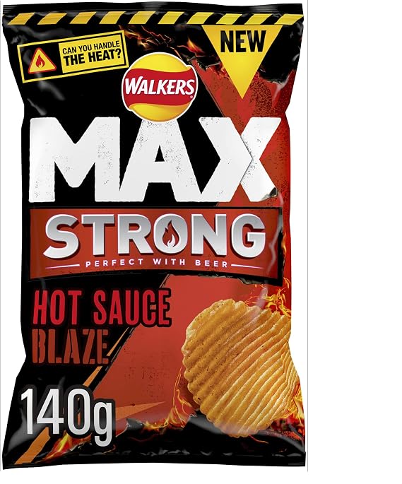 Walkers Max Strong Hot Sauce Blaze 140g