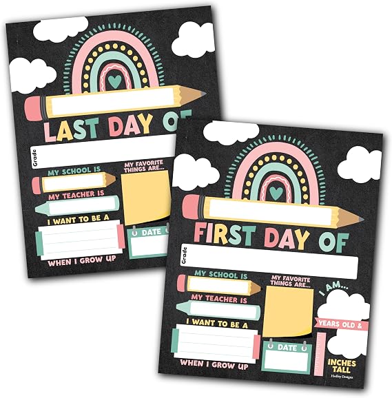 My First Day of School Board - 10pcs Double Sided First and Last Day Boards