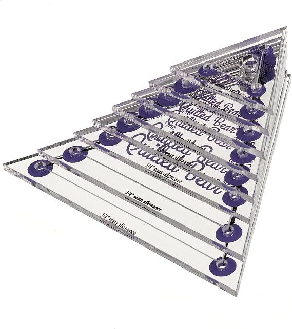The Quilted Bear Triangle Quilting Templates, Set of 8