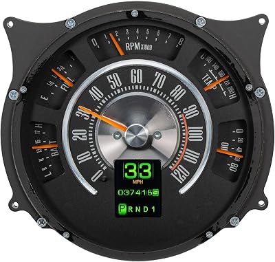 Dakota Digital RTX-66F-BRO-X Compatible with 1961-66 Ford Pickup Truck and 1966-77 Bronco Retrotech Gauge Instrument System