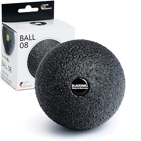 Blackroll - Trigger Point Ball 08, for Exercise and Muscle Recovery, Deep Tissue Massager for Myofascial Release in The Shoulders, Neck, and Back, 8cm (3.1"), Black