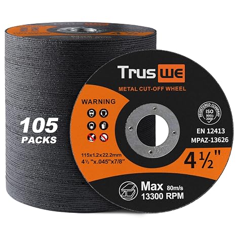 105 Pack Cut Off Wheel - 4 1/2 Cut Off Wheel for Metal & Stainless Steel Angle Grinder Cutting Wheel