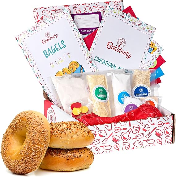 Baketivity Kids Baking Set, Meal Cooking Party Supply Kit for Teens, Real Fun Little Junior Chef Essential Kitchen Lessons, Includes Pre-Measured Ingredients...