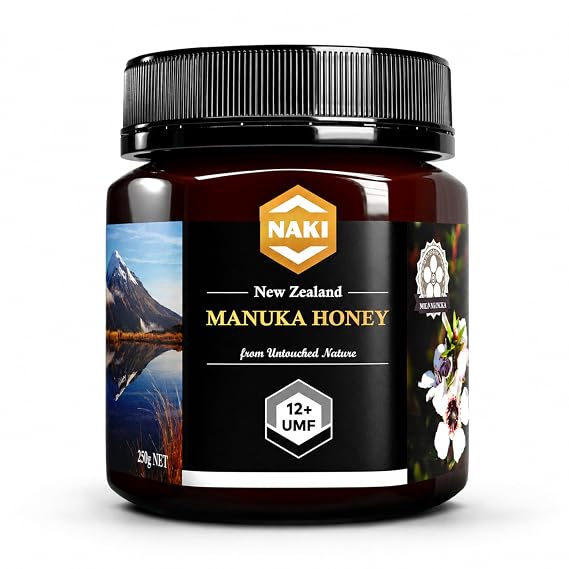 NAKI Manuka Honey Harvested, Tested. Traceable. Certified 100% New Zealand Honey - International Gold Award Winner (UMF 12+ MGO 350+, 8.8 oz)