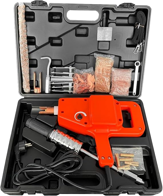 Spot Welder Bolt Welder Kit Bolt Welder Dent Repair Kit 800VA Spot Welder Bolt 220V Welder Bolt Kit Bolt Gun Dent Puller Kit with Complete Accessories (4500-2)