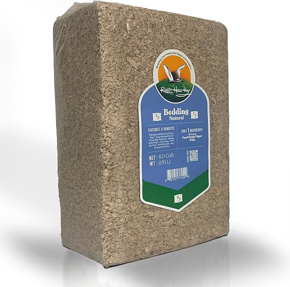 Rabbit Hole Hay - Ultra Premium Food Grade Bedding, Natural, 6.0 cu ft - Dust-Free & Hypoallergenic